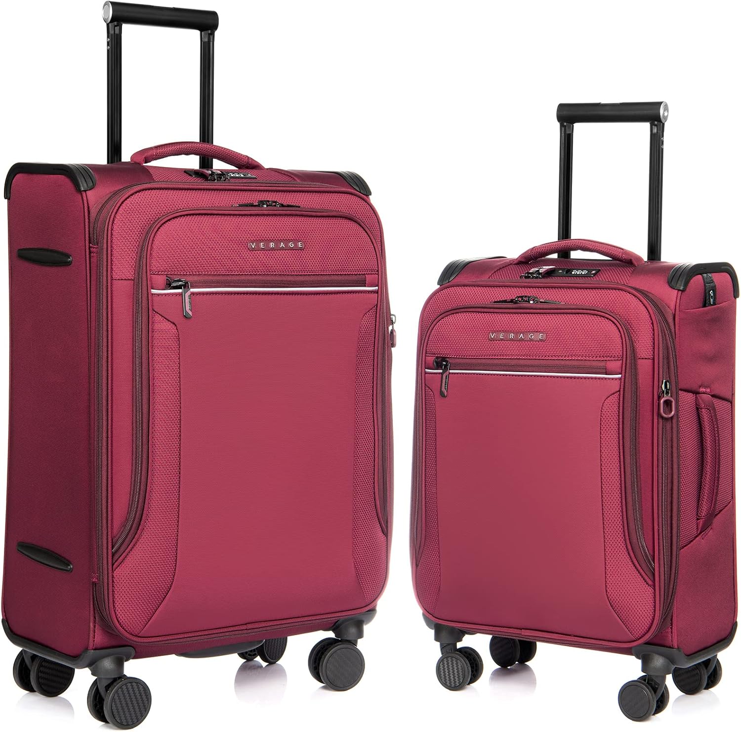 VERAGE Teldo Softside Expandable Spinner Wheel Luggage…, Burgundy, 2