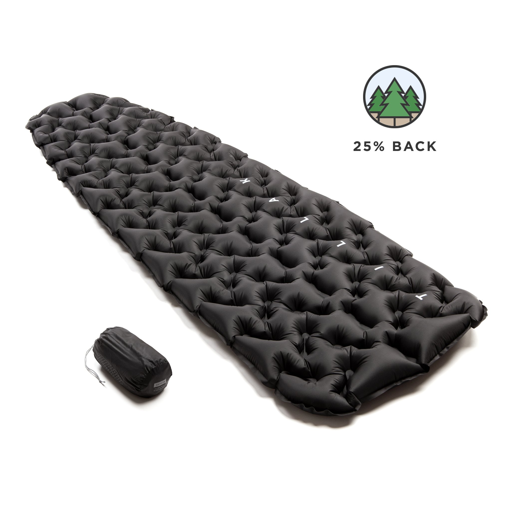 Tillak Shasta Ultralight Inflatable Air Sleeping Pad - Comfortable, Lightweight, Compact, and Portable Air Mattress, Perfect for Backpacking, Car Camping, and Travel