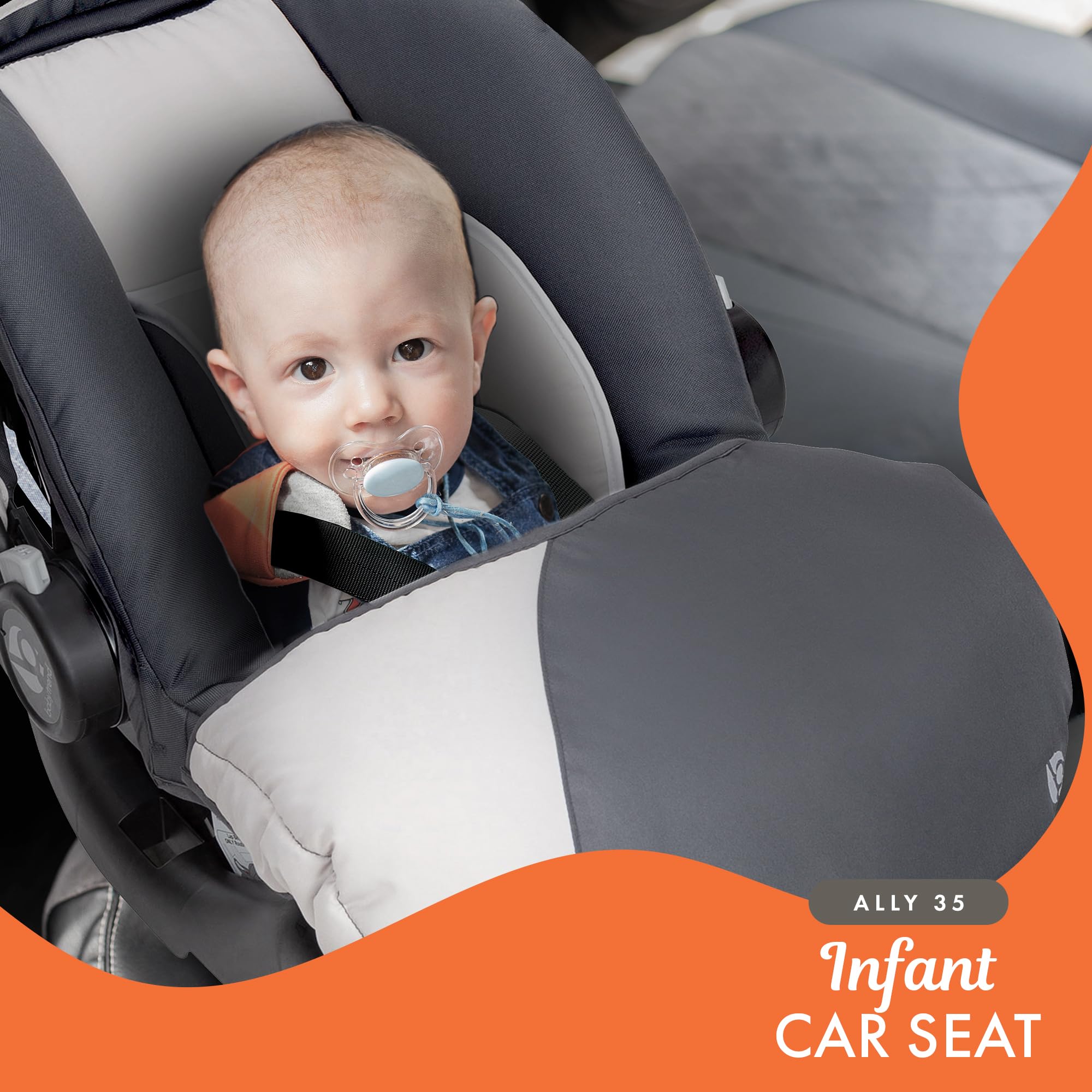 Amazon.com: Baby Trend 2-Pack Infant Car Seat & Base with 5-Point Safety  Harness, 4-Position Height Adjustment & Push-Button Release, Ally 35,  Magnolia - Convertible Travel System & Support for Babies & Toddlers :