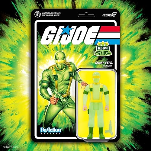 Miniatura 10 de Super7 G.I. Joe Scarlett (Glow Patrol) - Figura de acción G.I. Joe de 3.75 pulgadas con accesorio, coleccionables clásicos de dibujos animados y