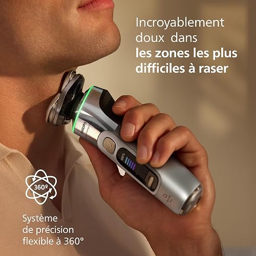 Philips Rasoir i9000 Prestige Ultra, rasoir électrique 100% étanche, technologie Skin IQ Pro, système Triple Lift & Cut, lames de précision NanoTech rotatives 360, 5 modes de rasage, XP9404/38 - 5
