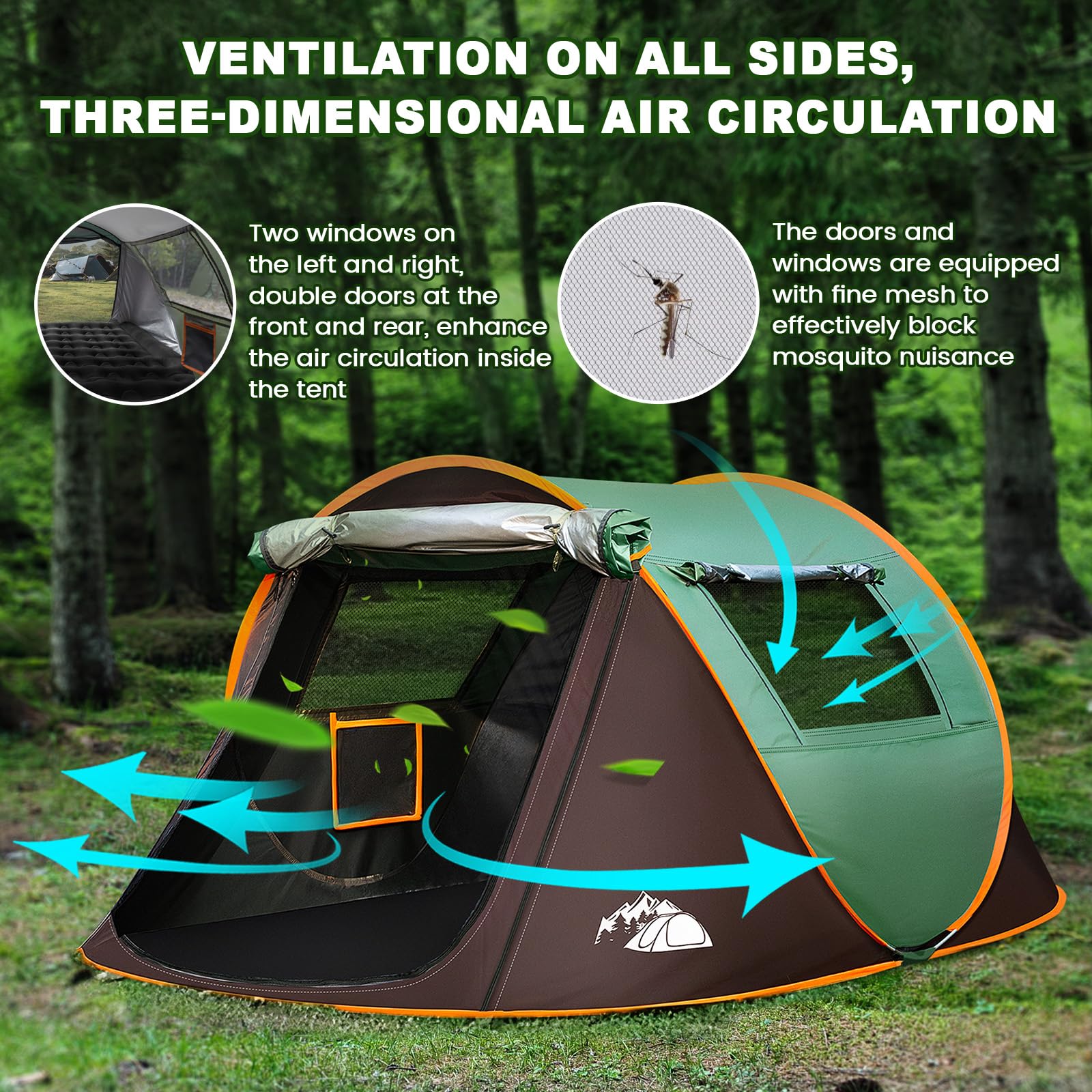 High Peak Campo 2 Werptent, pop-up tent voor 2 personen, festivaltent