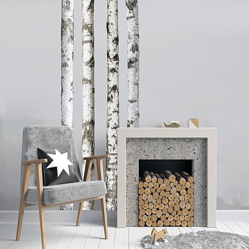 Miniatura 7 de Calcomanías de pared de árbol de abedul grande, calcomanías de pared de árbol natural, calcomanías de pared de árbol grande, calcomanías de pared de