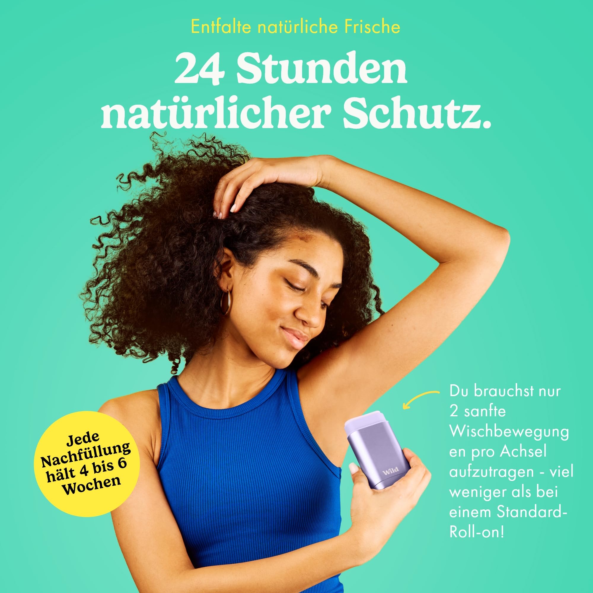 Wild - Natürliches nachfüllbares Deo - Aluminiumsalzfrei - Nachfüll-Sortenpaket enthält Fresh Cotton & Sea Salt, Ocean Mist und Thunderstorm Düfte - Lang anhaltender Schutz