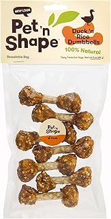 Pet 'n Shape Duck 'n Rice Dumbbells Dog Treats - 3 Ounce