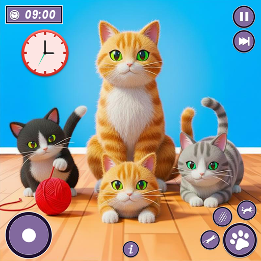 Simulador virtual de gatas embarazadas, juegos de rescate de animales en refugios de mascotas en 3D.