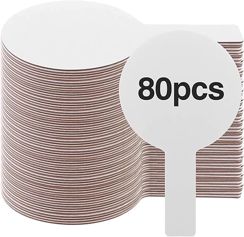 80 paletas de respuesta de borrado en seco, paletas de mano de doble cara, mini pizarras blancas pequeñas, pizarrón blanco, letreros de borrado en