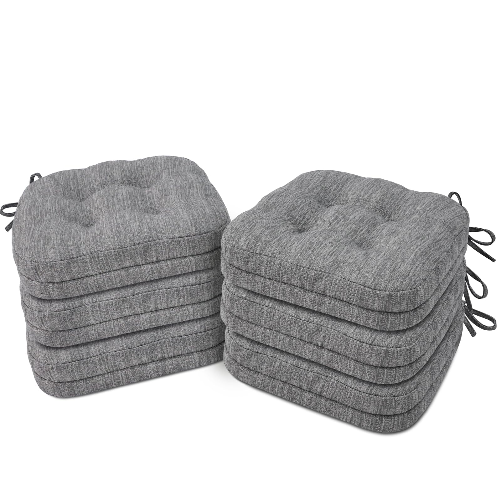 Amazon.com: Shinnwa Dining Chair Cushions Set of 6, Dual-Layer Memory ...