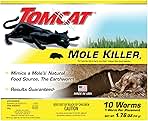 Tomcat Mole Killer, Mimics Natural Food Source, Poison Kills in a Single Feeding, 10 Worms