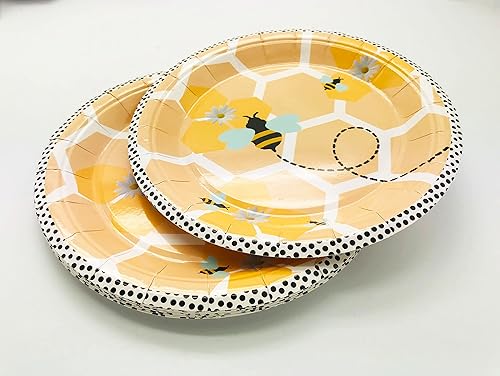 Miniatura 3 de Platos desechables de 7 pulgadas, 50 platos de papel, platos de vajilla, platos de suministros de fiesta para fiesta de cumpleaños, baby shower,