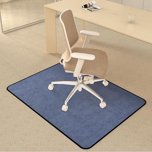 Tapete de pana resistente para silla de oficina para alfombras y suelos de madera dura, tapete para silla de escritorio para suelos alfombrados y