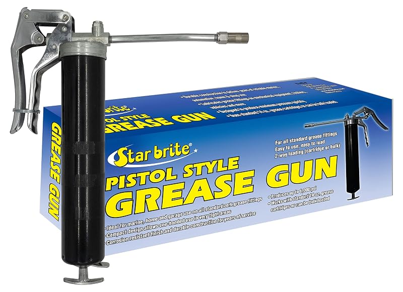 Engraxadeira Manual tipo Pistola STAR BRITE para Cartucho de 397 g, Operação com Uma Mão, para Bicos Zerk 028724