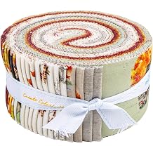 Tara Reed Covered Bridges in Fall Rolie Polie 40 2.5-inch Strips Jelly Roll Riley Blake RP-16210-40