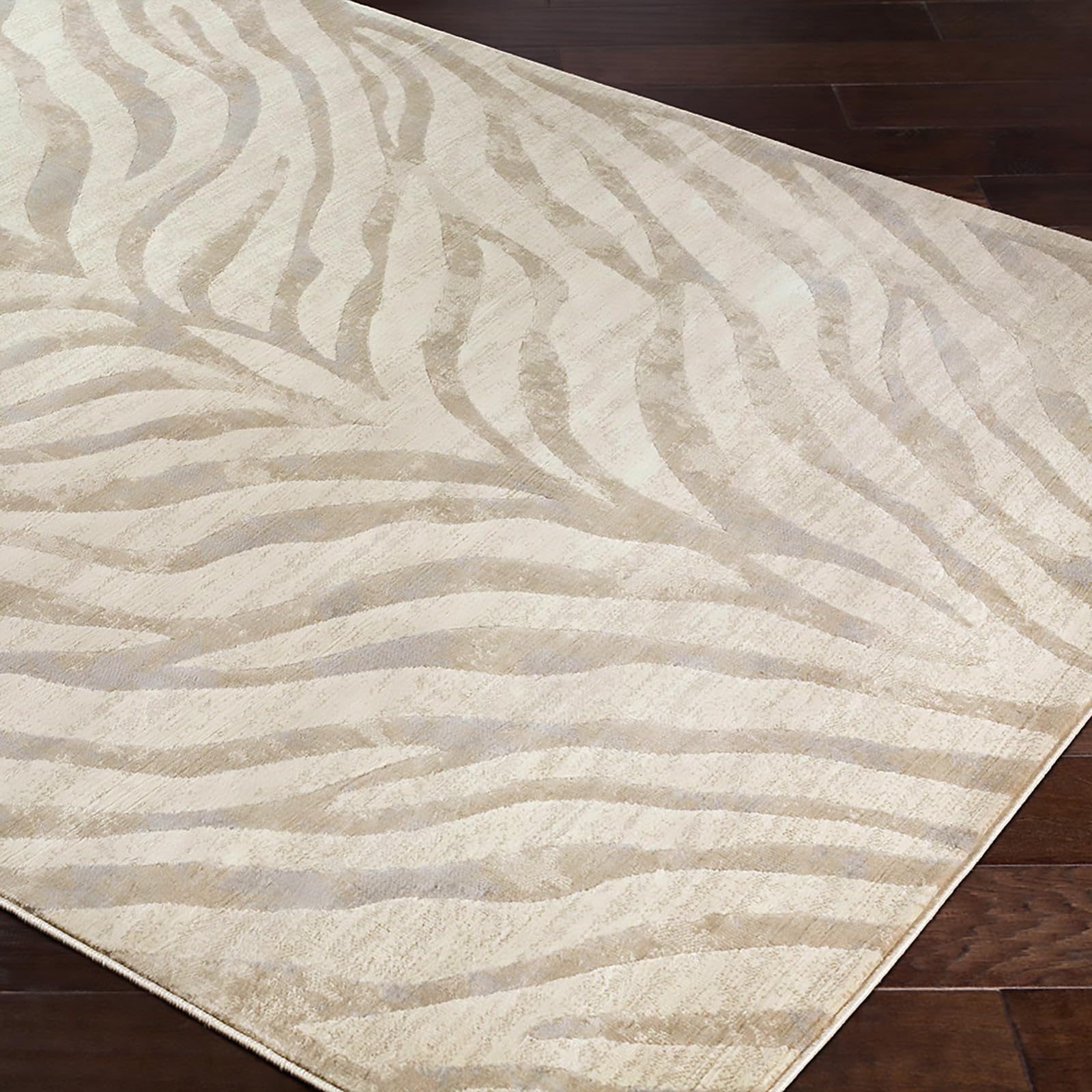 Surya Luanda Tapis de Salon, Style bohème, Grand Tapis pour Chambre à Coucher, 160 x 220 cm, pour Salle à Manger, avec Motif géométrique, scandinave Moderne, Gris Clair et Beige