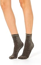 Gi&Gi Lot de 3 paires de chaussettes pour femme en lurex - Couleurs assorties - Chaussettes courtes pour femme blliranti - Fils pailletés