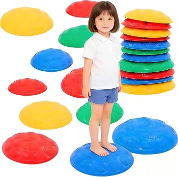 Stepping Stones for Kids,11PCS Balance Stones Indoor and Outdoor,Montessori Toy -Balance Blocks Build Coordination,Agility and Strength.Obstacle Course for Toddler,Best Gift for Kid
