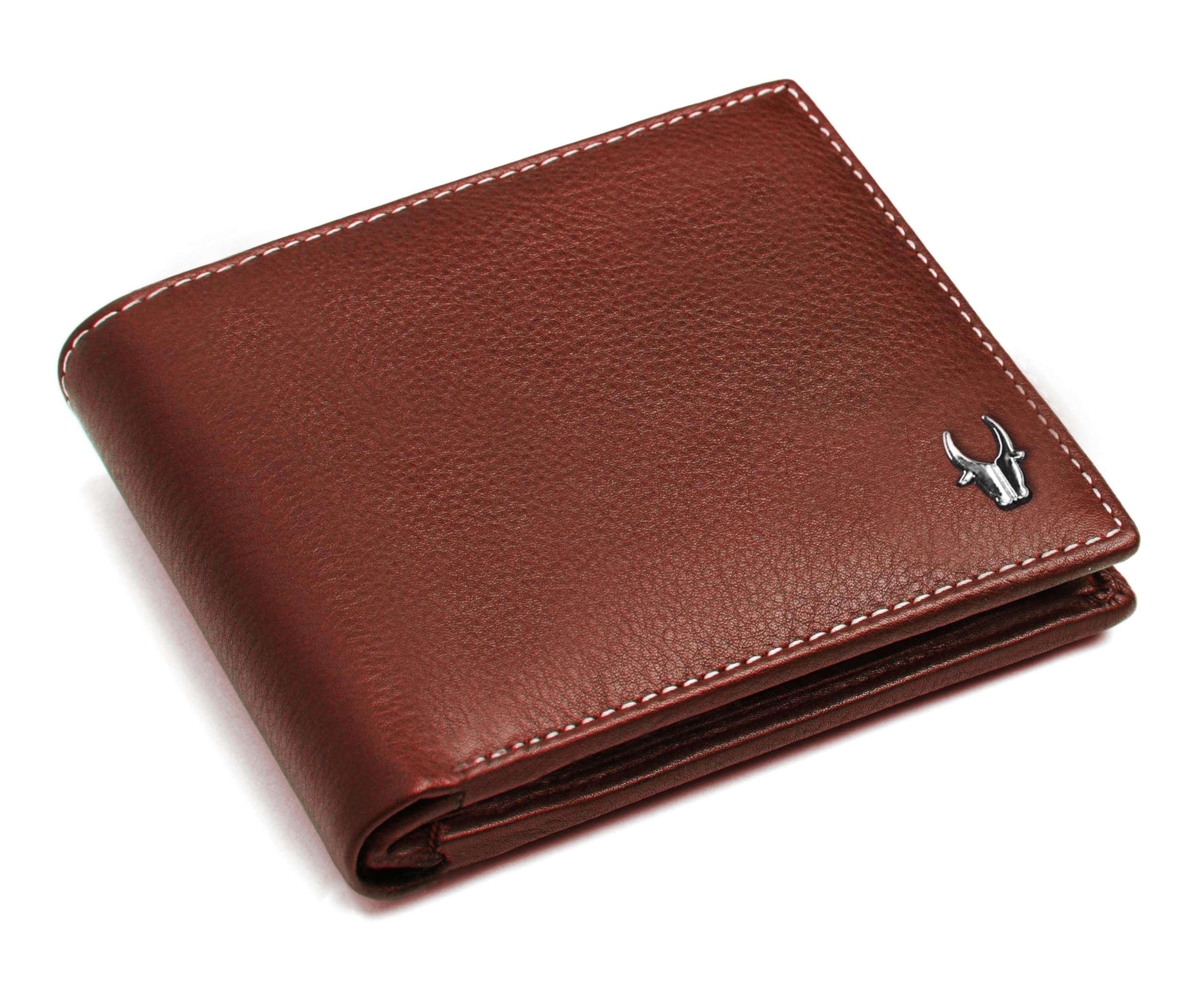 WildHornOlive Leather Men's Wallet (WH2050) (Brown)