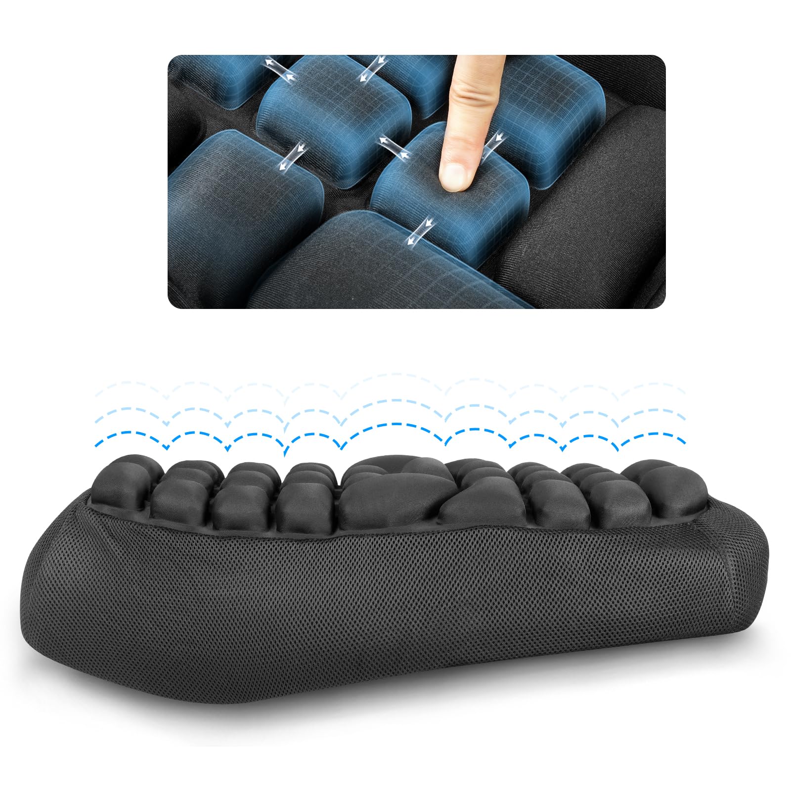 Aazon.co: JFT Otorcycle Seat Cushion Inflatable Pad, Pressure Relief - View #3