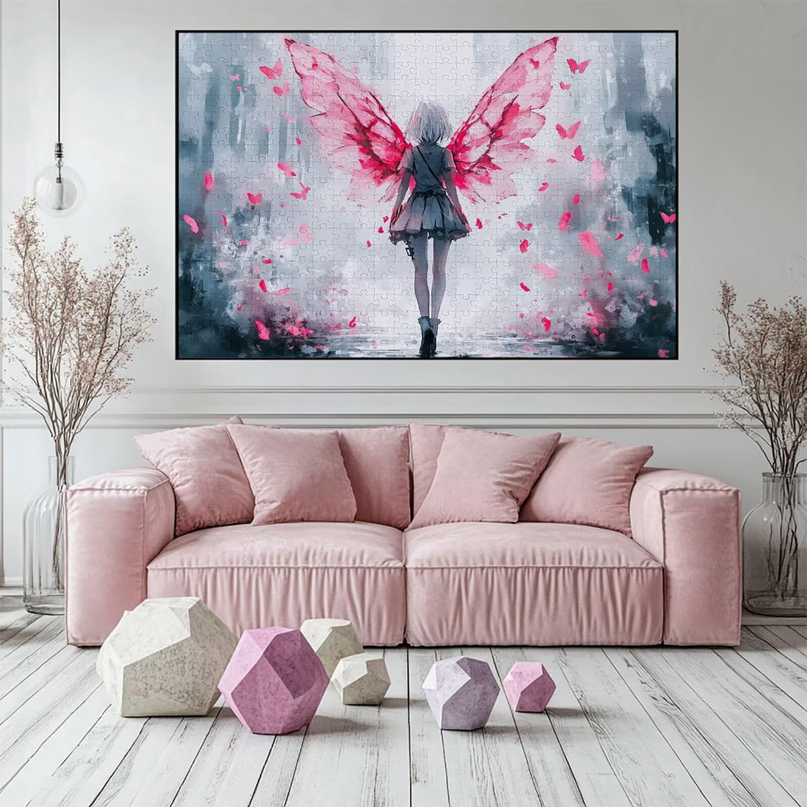 Puzzle 5000 elementów dziewczyna dorosły elf 156 x 105 cm unikalne rzemiosło klasyczne 3D drewniana układanka do rodzinnych gier aktywnych, układanka do samodzielnego wykonania nawet do dekoracji