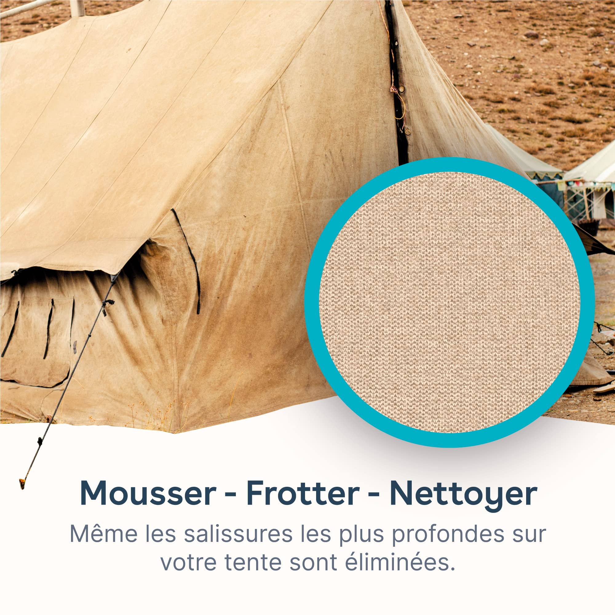 Nettoyant pour tentes et Pavillons Nettoyant pour tentes pour Fibres Naturelles et synthétiques Dissout Les salissures Dépôt Vert Taches de moisissure (5 l)