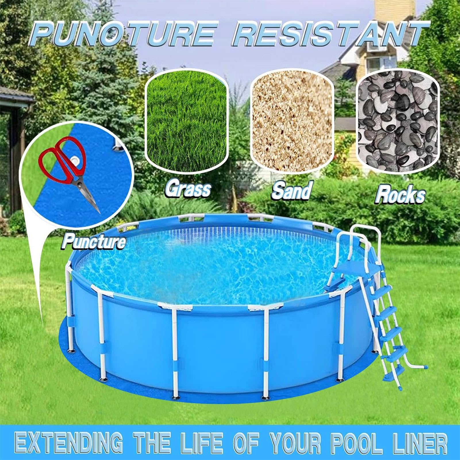 Telone Di Protezione Sotto Piscina Resistente al sole impermeabile | Tappeto Rivestimento Piscina per esterno camion carichi vasca idromassaggio centro fitness cortil