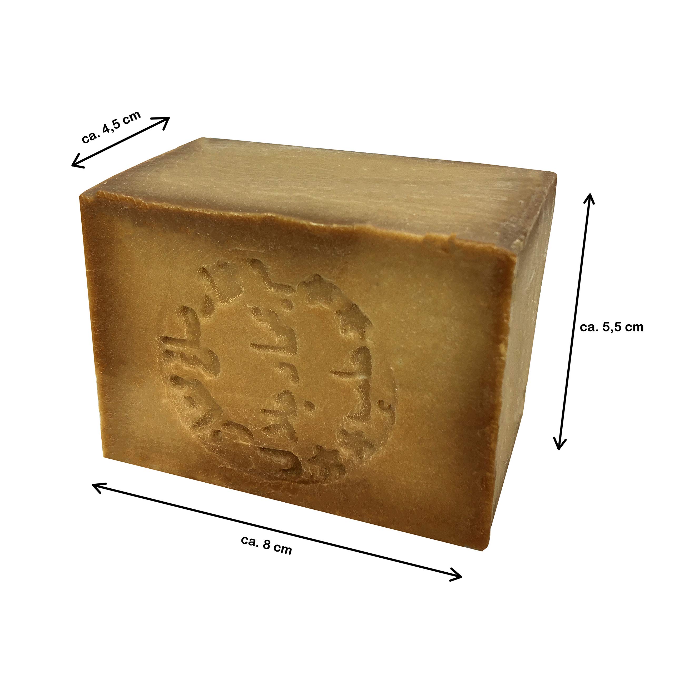 Lynpha Vitale - 3 Savons d’Alep avec 25% d’Huile de Laurier - méthode traditionnelle - Alep pur et naturel, recette originale – Fabriqué à la main en Turquie - 3 Savons de 200 gr
