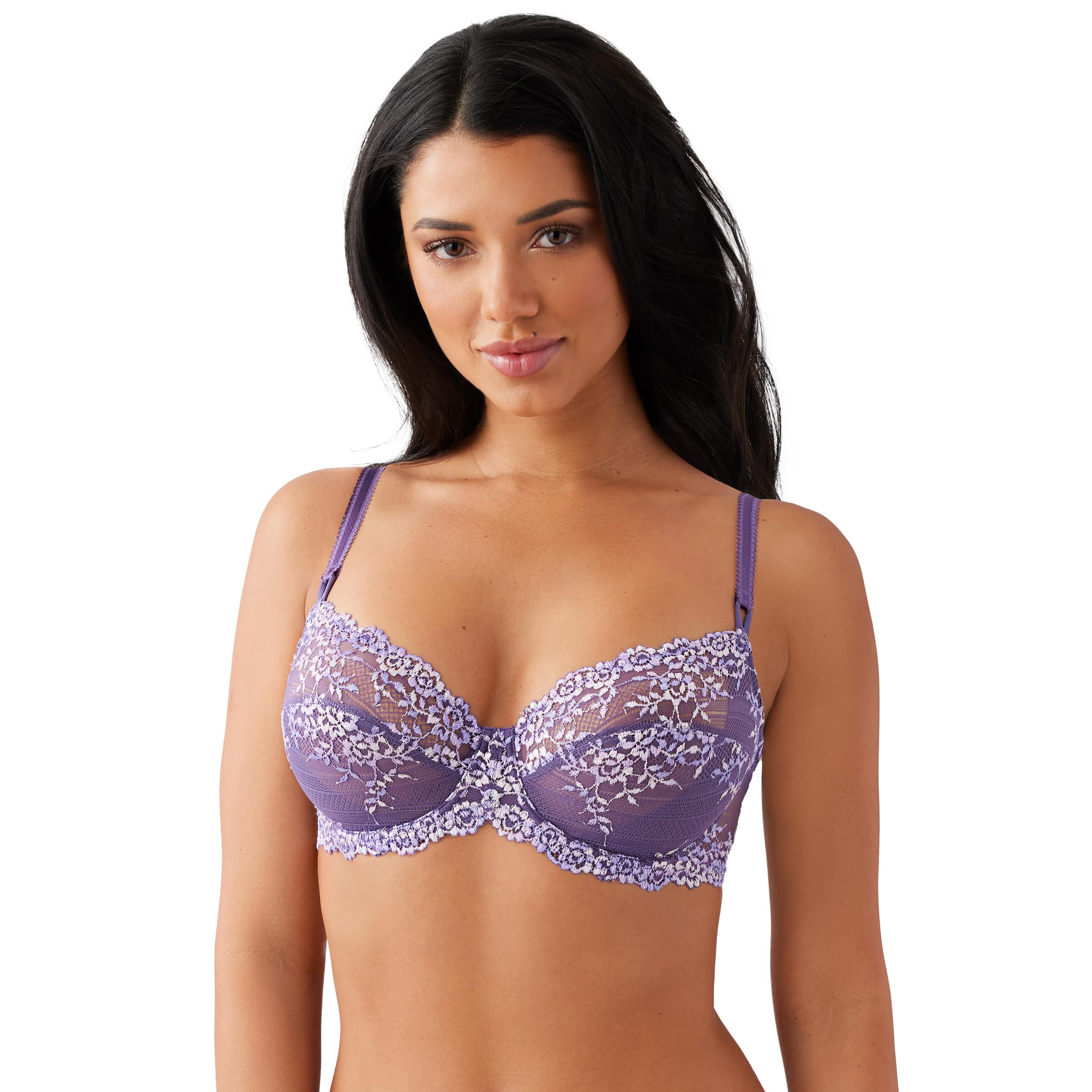 Wacoal Women's Grape Comp Mult Embrace Lace Underwire Bra Full Coverage, 34Dd