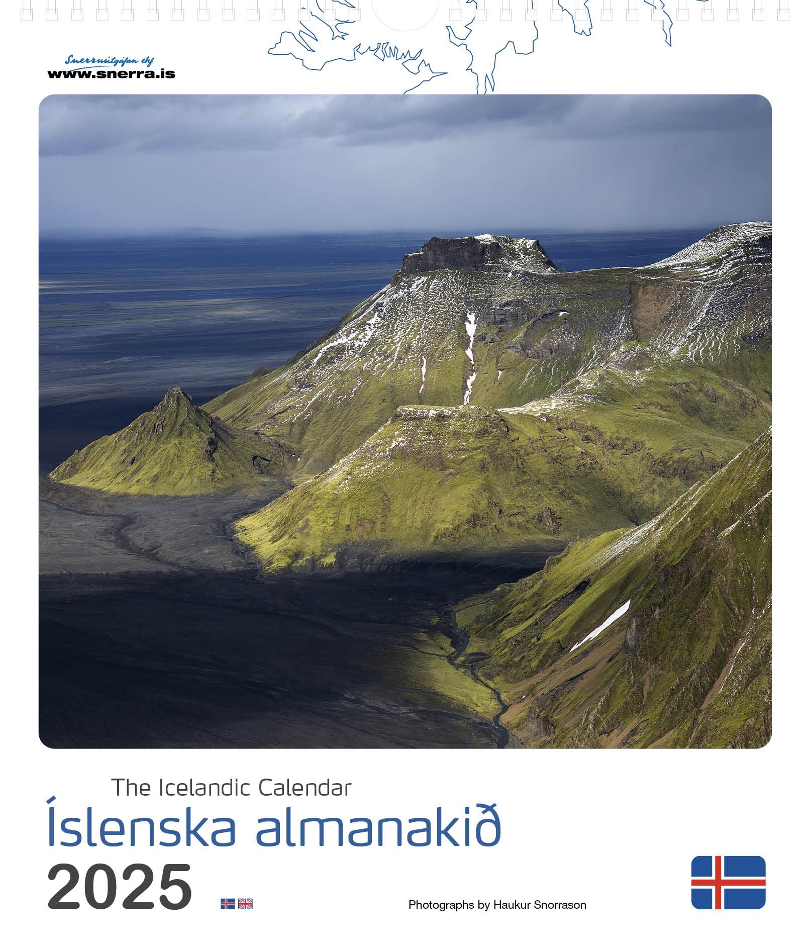 SnerraIcelandic Calendar 2025, Wall Calendar