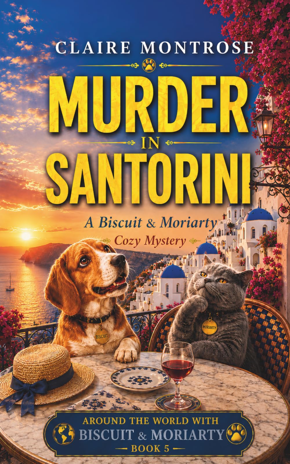 Murder in Santorini: A Biscuit & Moriarty Cozy Mystery (Around the World with Biscuit & Moriarty)
