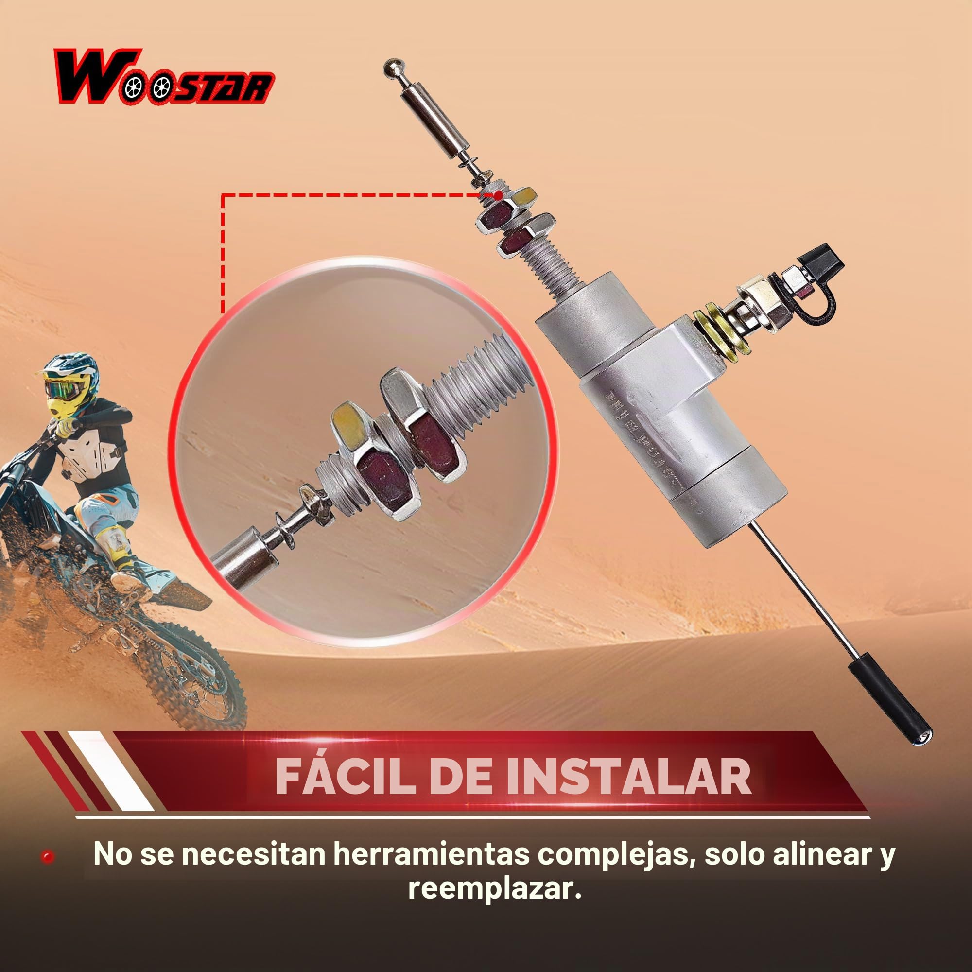 WOOSTAR Motocicleta Embrague Hidraulico Kit Cilindro Maestror con CNC Palancas de Freno Reemplazo para Suzuki GSX650F CR250 Dirt Pit Bike Plata