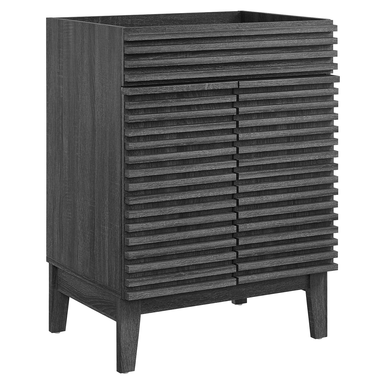 Modway Render Bathroom Vanity Cabinet in Charcoal - Sink Basin Not Included
