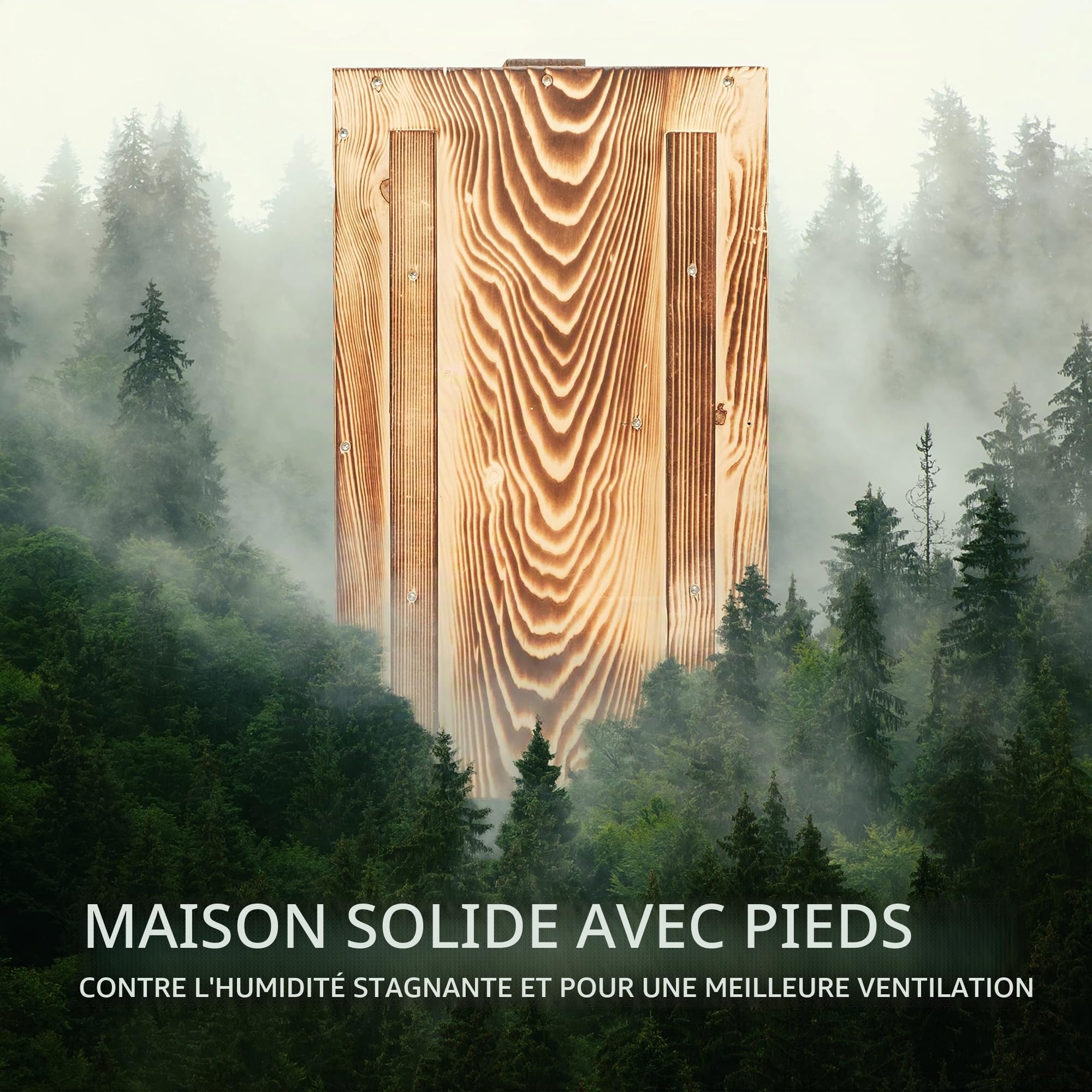 Maison de Tortue de qualité supérieure en Bois Massif (SH4) de 20 mm - Résistant aux intempéries avec Sol et Porte coulissante - Ventilation réglable - Maison pour Tortue