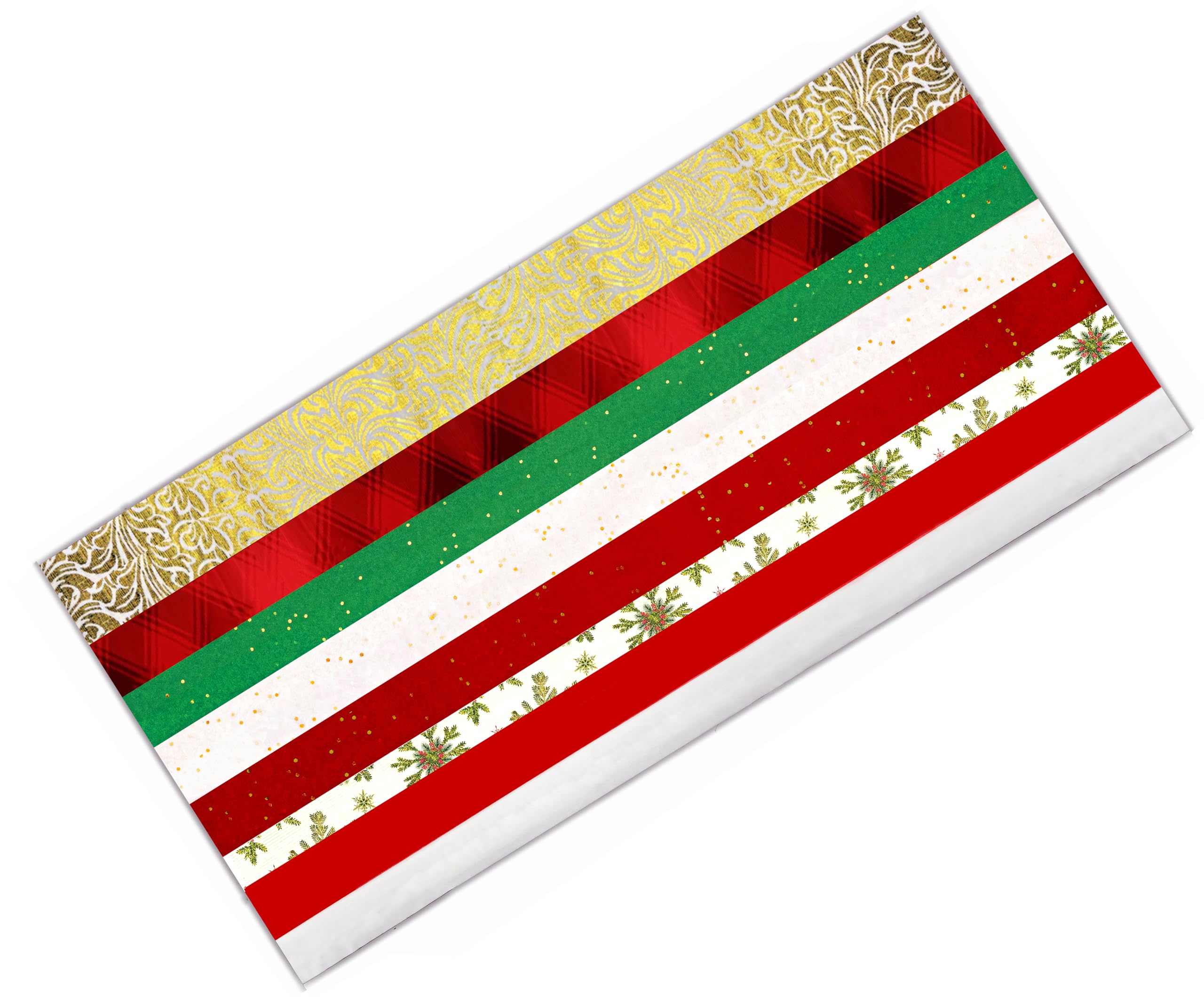 K-Kraft Premium No-Crease Christmas Tissue Paper Bulk Pack – 160 Sheets of Classic Holiday Designs for Gift Wrapping, Crafts, and Holiday Decor with Metallics, Glitter and Mylar