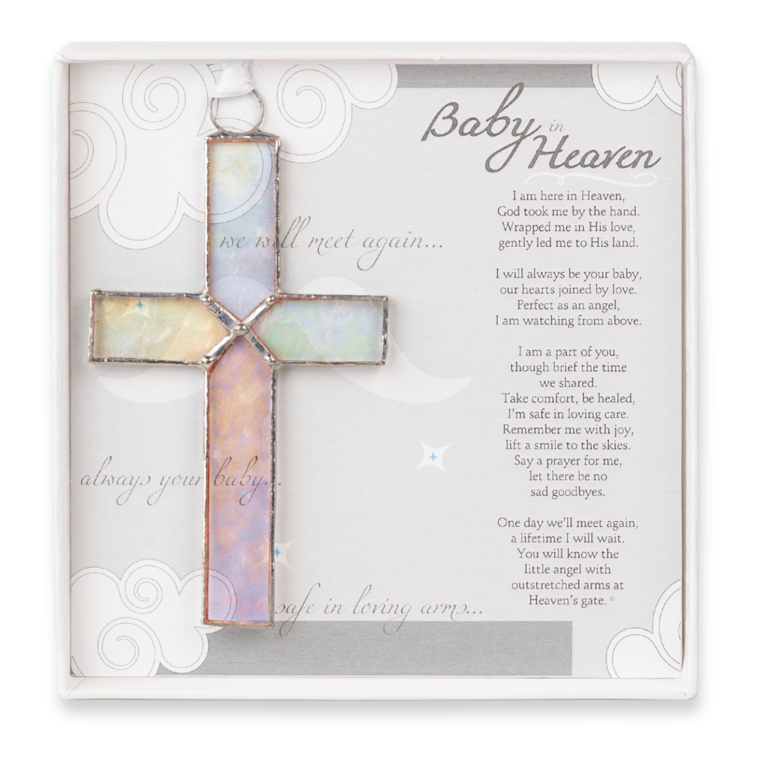 Amazon.com: Baby in Heaven Clear Handmade Glass Cross-Infant Loss