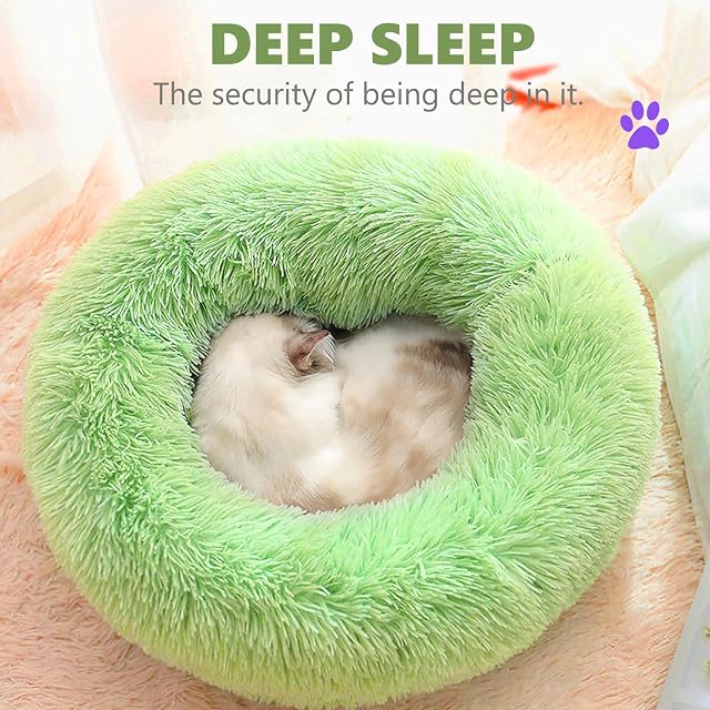 Foto 4 de 7 de Kabxhueo Cama de Redondo para Gatos y Perros,Smile Cama para Mascotas Deluxe Plush Camas de Gatos Perros…