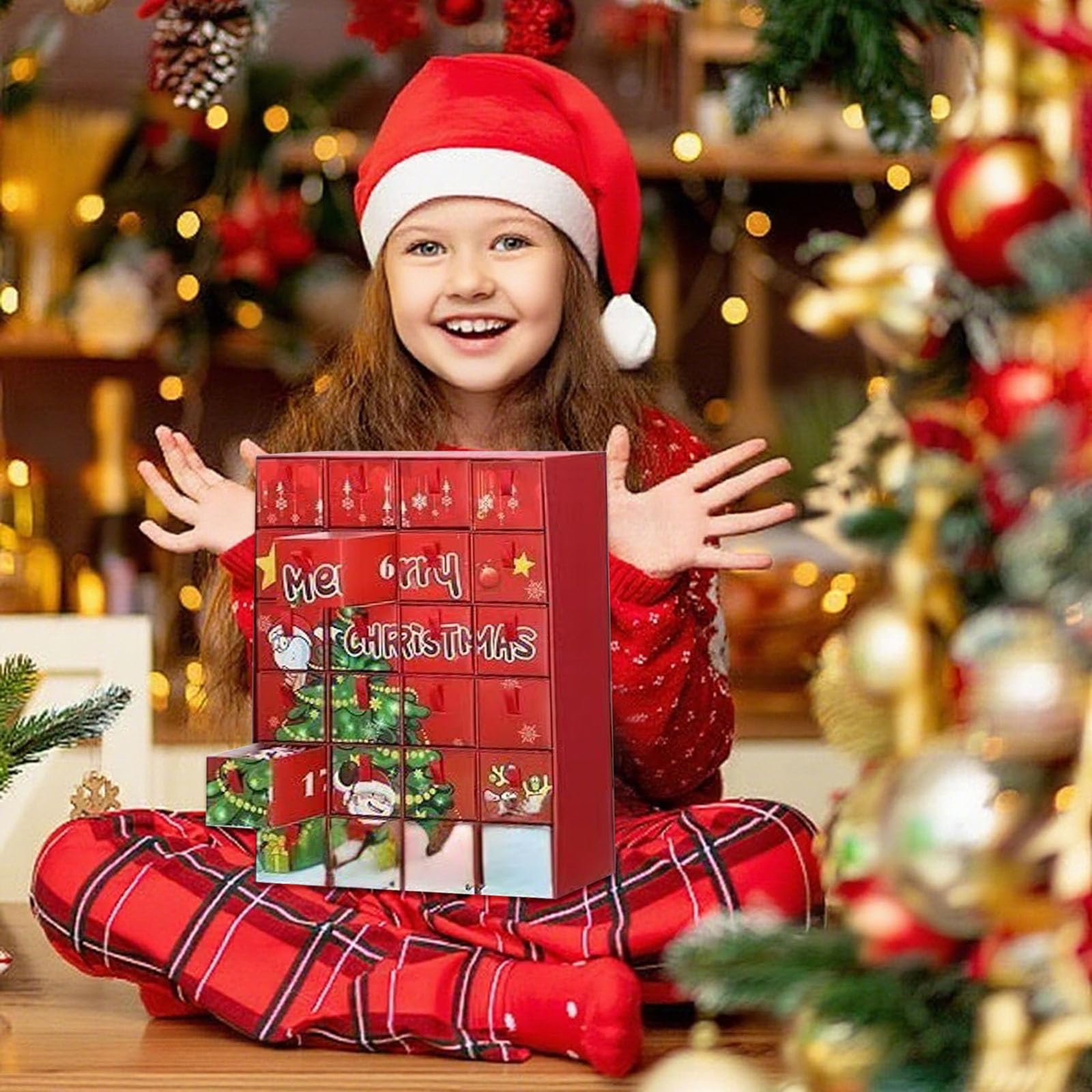 Generisch Adventskalender Socken 2025 Damen Herren 12/24 Paar Weihnachtssocken Bunte lustige Motiv Baumwollsocken Weihnachtskalender Warme Kuschelsocken One Size Unisex Frauen Männer