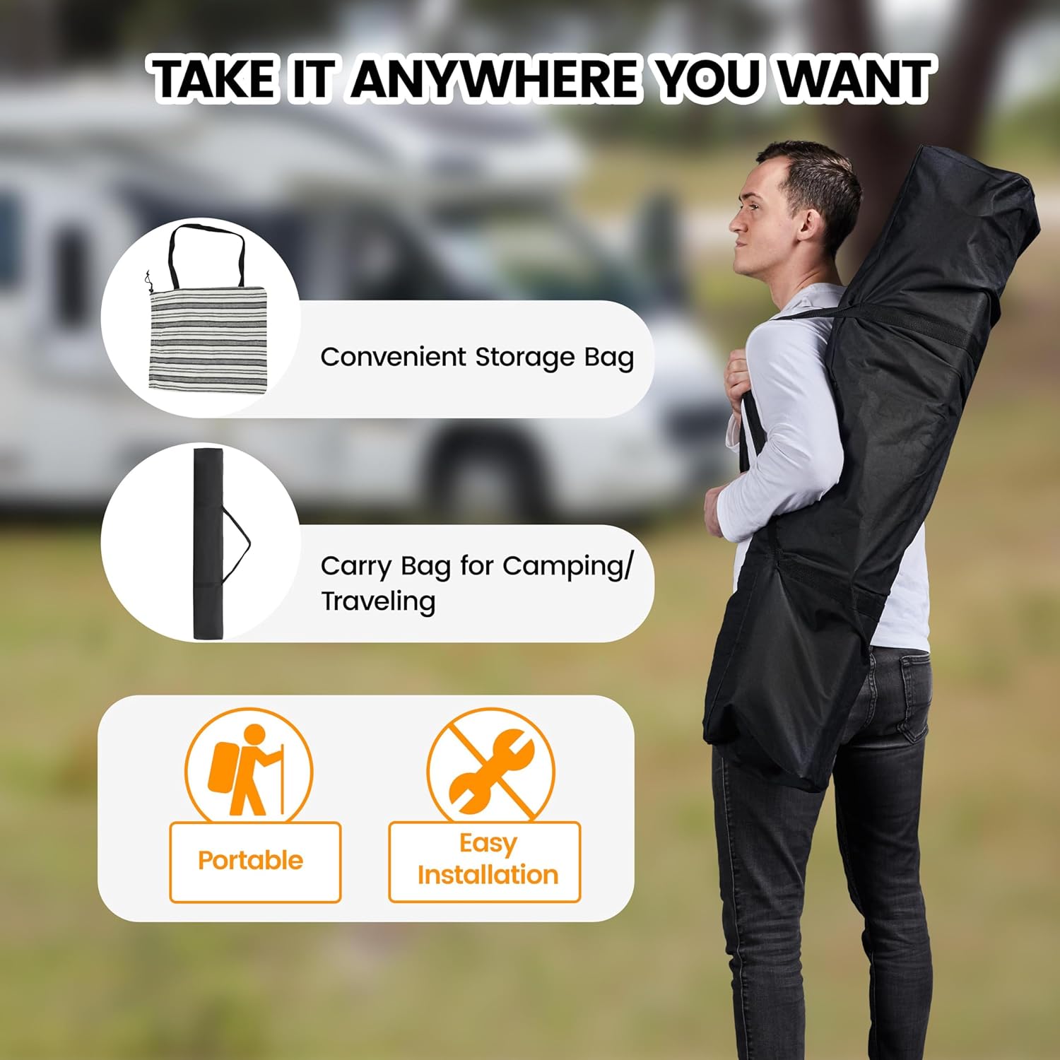 Diagram illustrating the 6-level height adjustment feature on the hammock stand.