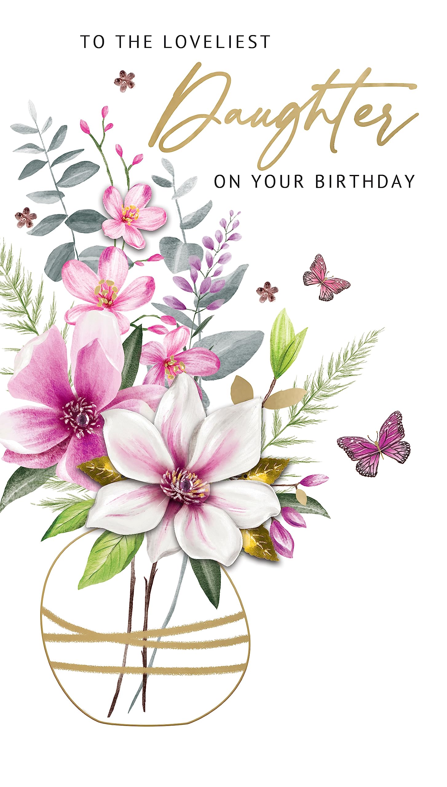 Biglietto D'Auguri Di Compleanno Per Figlia 'Wonderful Daughter' - Formato Grande Con Scatola Regalo - 2