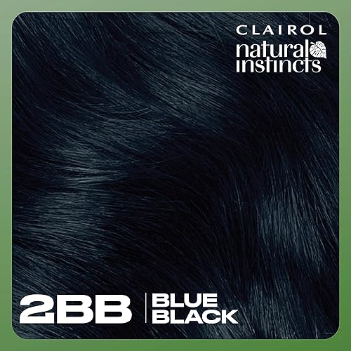 Miniatura 9 de Clairol Natural Instincts - Tinte semipermanente para el cabello, color negro azul 2BB, paquete de 1 unidad 1BB Azul más profundo Negro