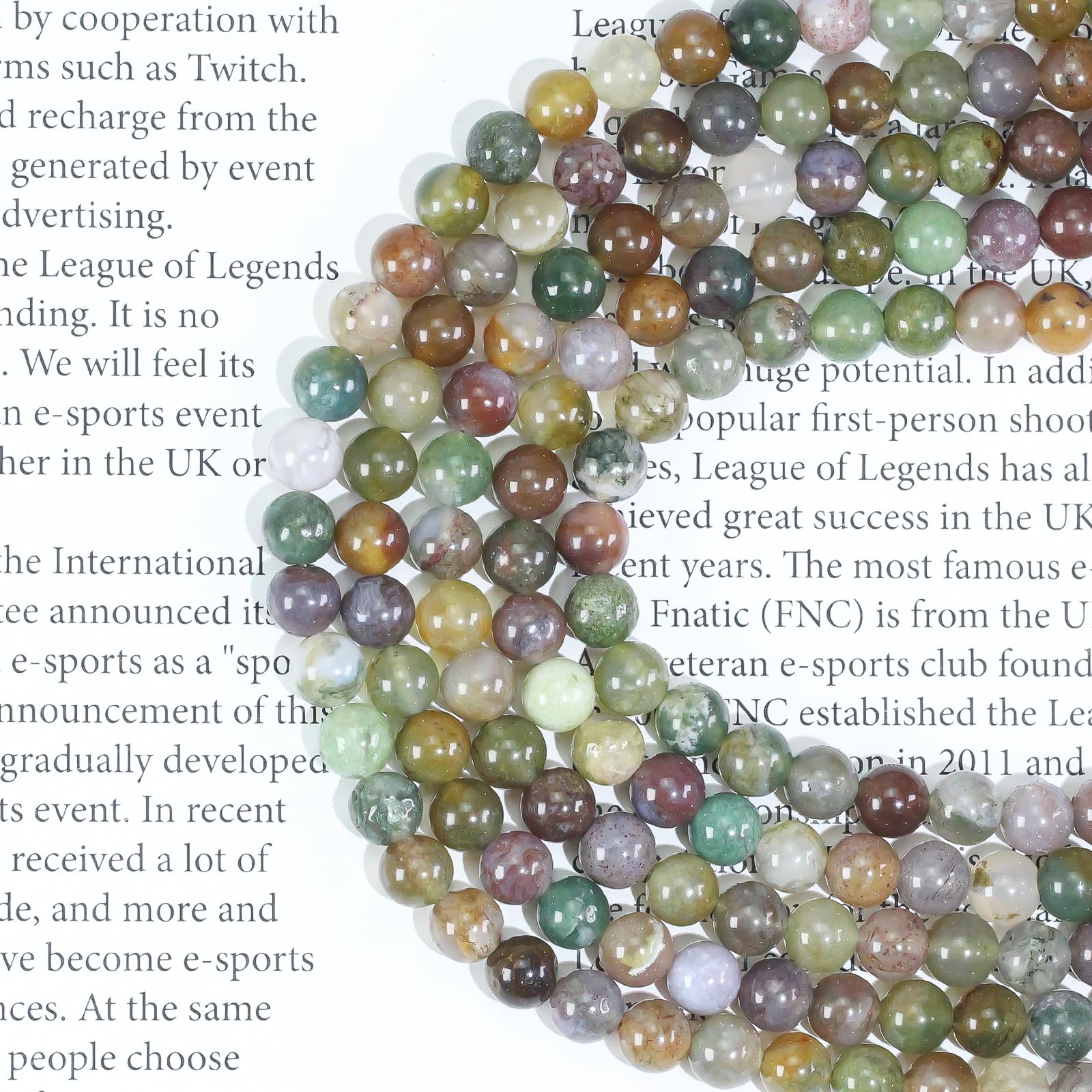 Indian Agate Crystal Beads, 4mm Round, 85pcs for Jewellery - Image 2
