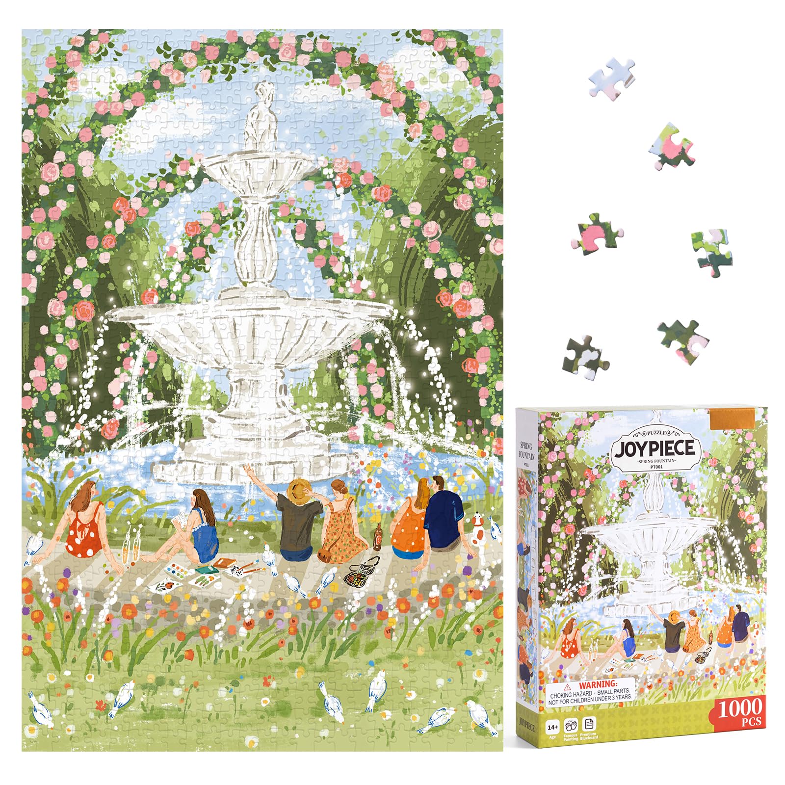 ROWOOD Puzzle da 1000 pezzi per adulti e bambini, gioco impegnativo, giocattolo educativo, puzzle regali per donne uomini, fontane