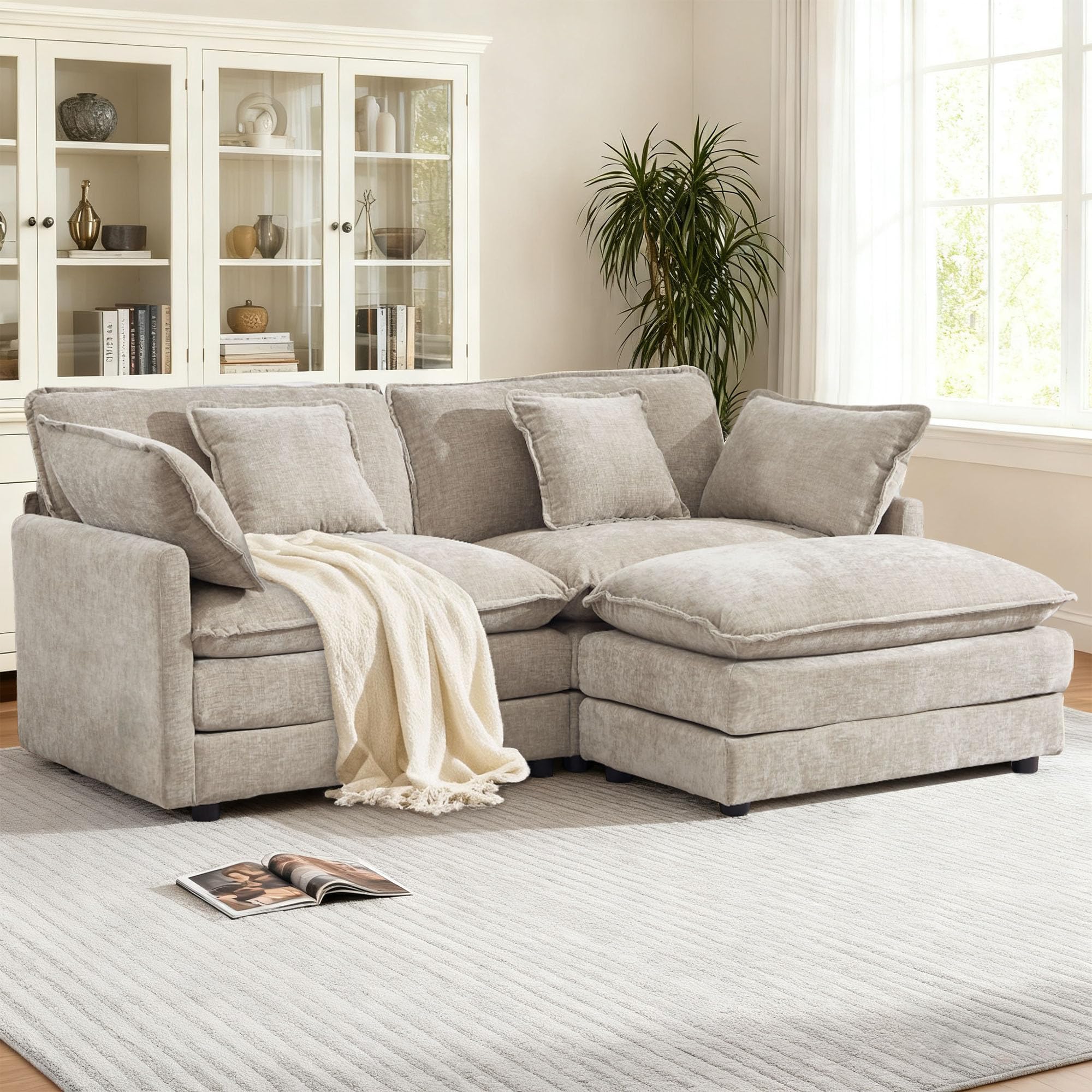 KIVENJAJA 76.7' W Modular Cloud Sectional Sofa