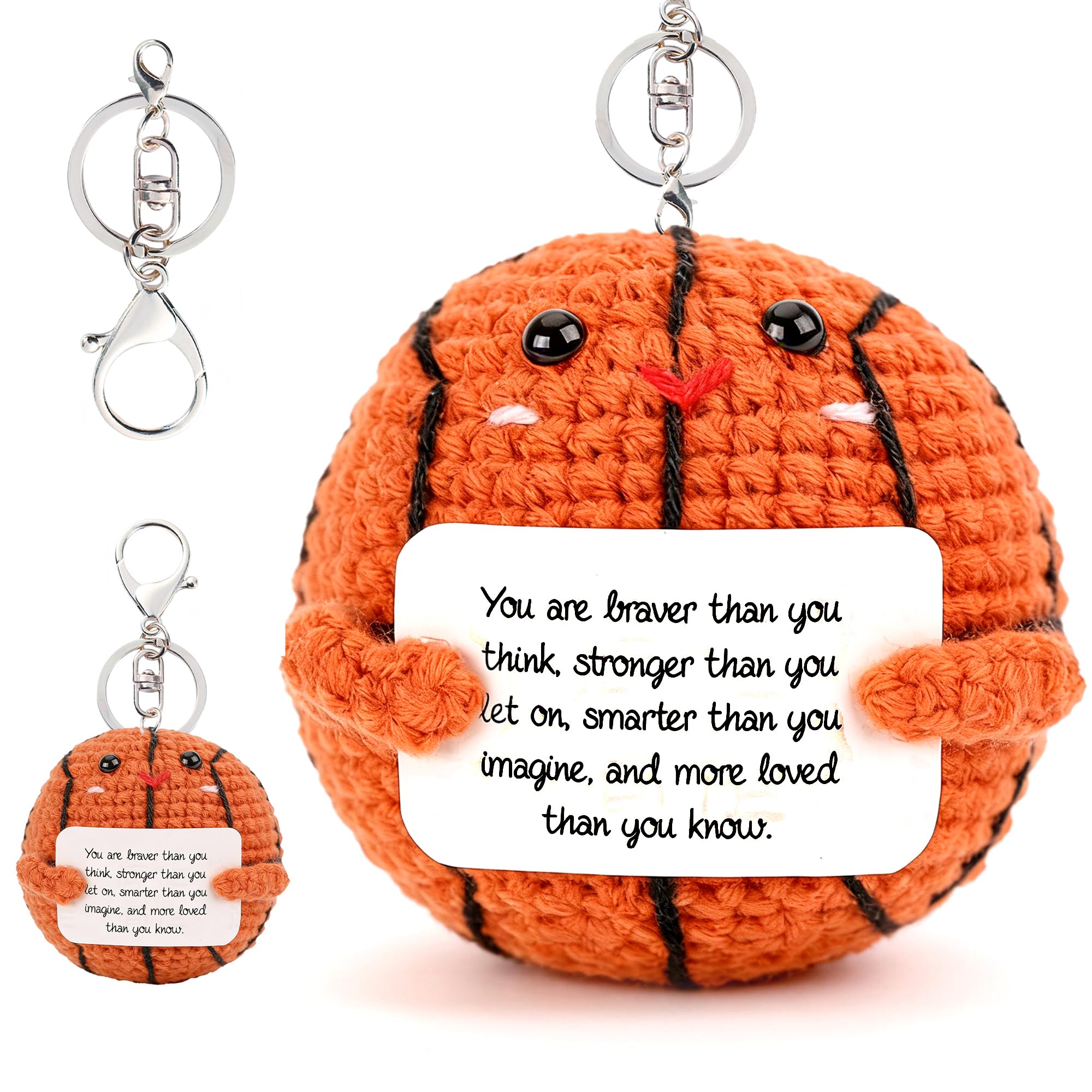 MLZTINGR Creative Basketball Crochet Joke Gift, 7 x 6 x 7 cm