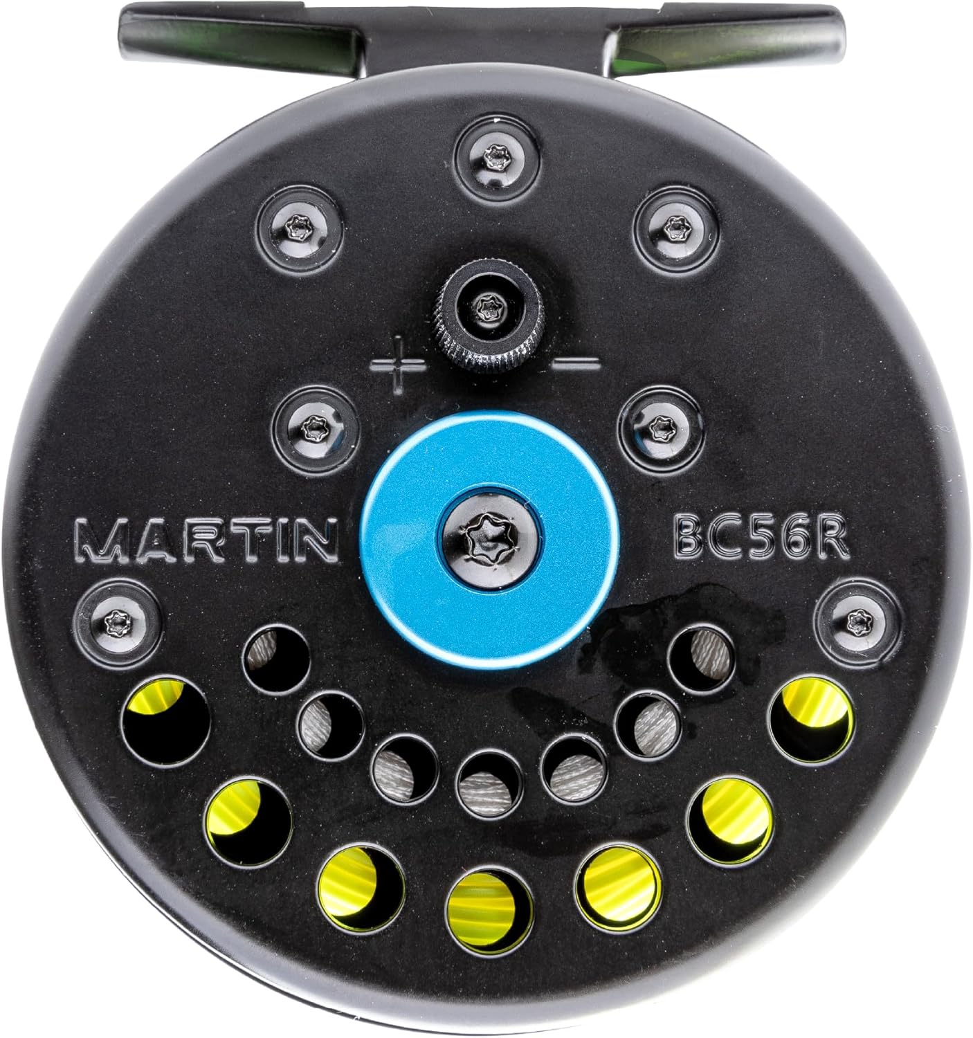 Martin Blue Chip 56R Fly Reel, 3 to 5-Weight, CNC Machined Aluminum Frame, Dual Click and Pawl System, 20 Pound-Test Backing, Black