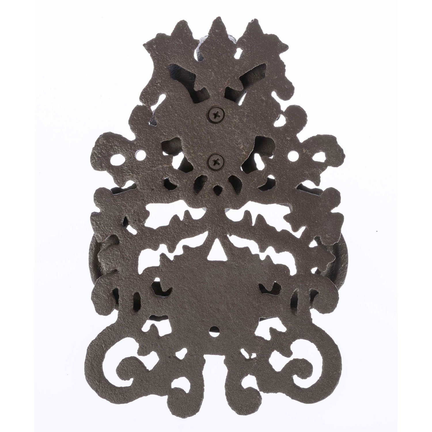 HOMESCAPES - Heurtoir de Porte décoratif en Fonte Marron – Motif Classique