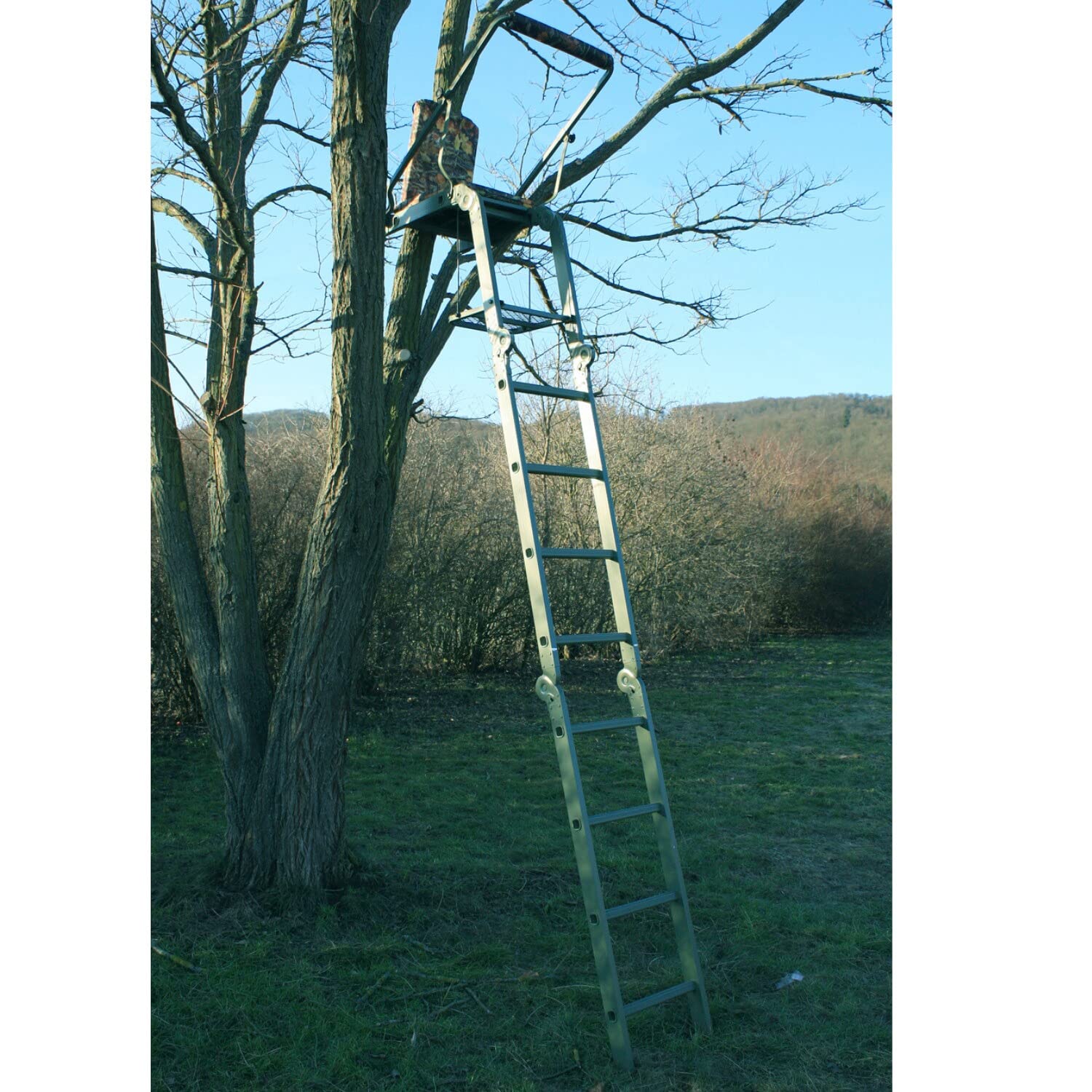 Berger + Schröter Ansitzleiter Aluminium klappbar, grün, 31135