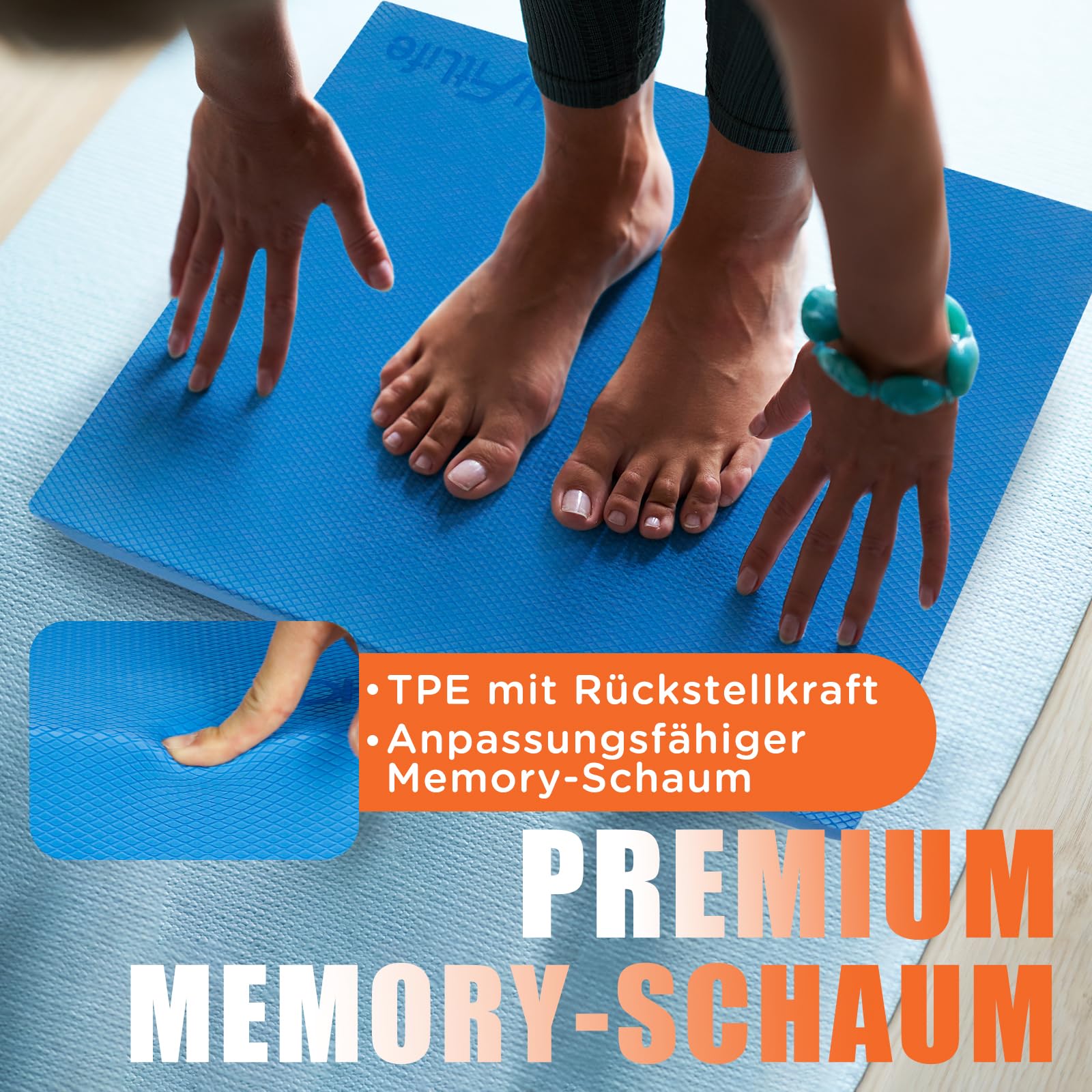 DH FitLife Premium Balance Pad – Balancekissen ideal für Gleichgewicht- & Stabilitätstraining | Balancetraining | Yoga, Pilates & Core-Training | Physiotherapie & Fitness-Kissen