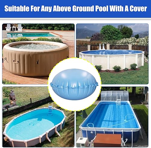 Miniatura 6 de Almohadas de piscina de 5 pies de diámetro, almohada de aire para piscina, almohadas inflables de piscina para piscinas sobre el suelo, kit de