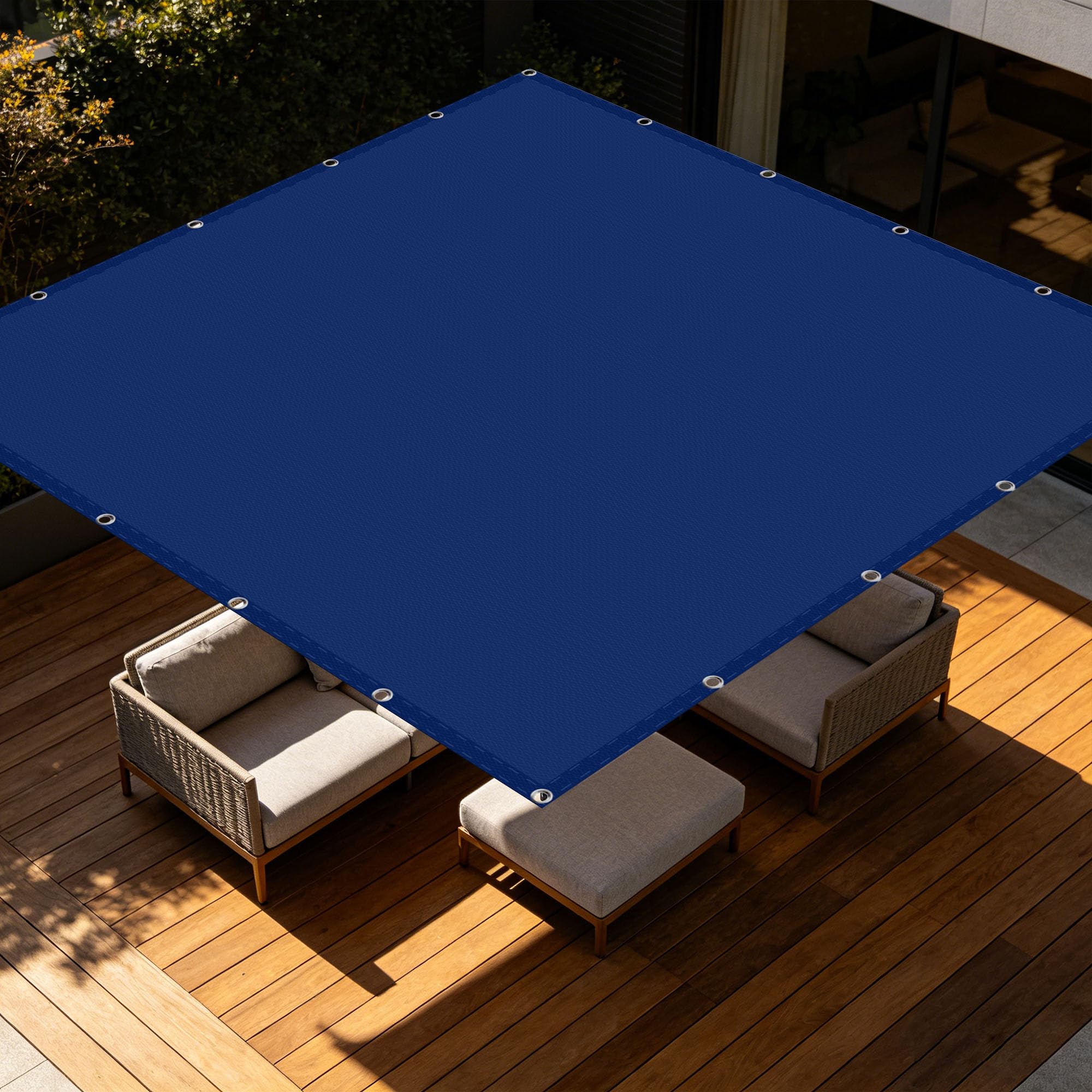 Voiles d'ombrage UV protection avec oeillets toile résistante sable 70 x 250 cm