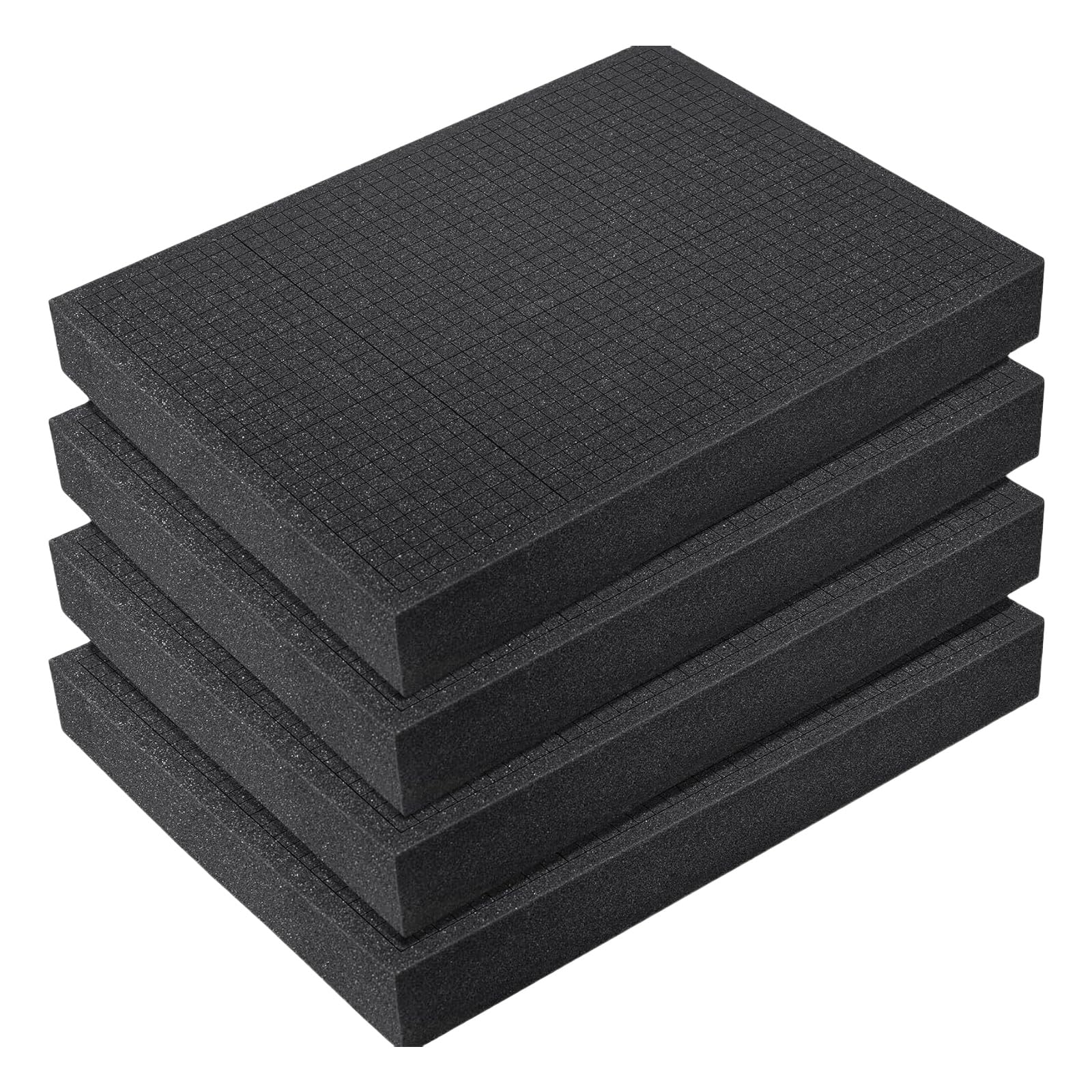 ZWWAAZHF 4Pcs Pick Apart Foam for Toolbox Shock Absorbing Sponge Sheet Cutting Insert for Hard Flight Case Tool Organizers Protective Case Inserts